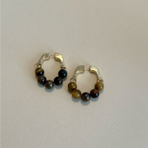 Boho hoop earrings M865 - Picture 3 of 5